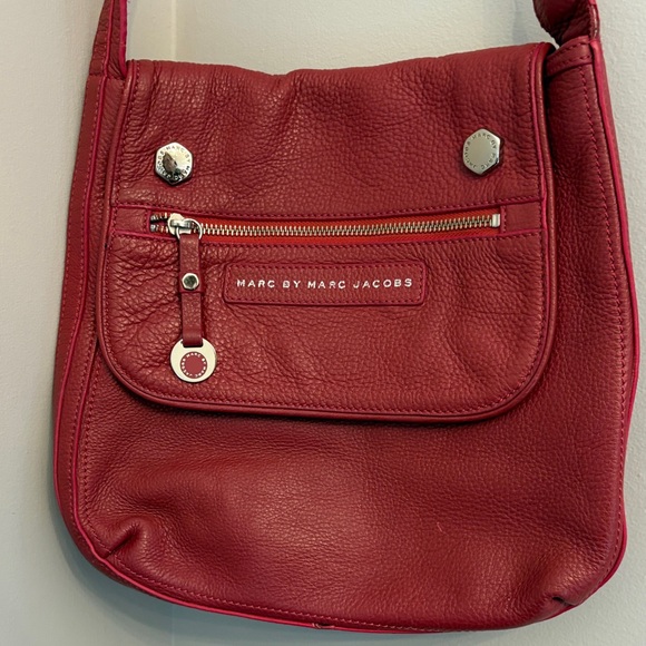 Marc By Marc Jacobs Handbags - Marc By Marc Jacobs Deep Fuschia Pebbled Leather Crossbody